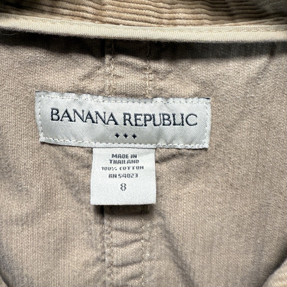 Corduroy Jacket Banana Republic Women's 8 Khaki Brown Cowboy - Picture 6 of 13